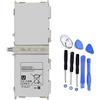 HUBEI EB-BT530FBE EB-BT530FBC EB-BT530FBU Sostituzione della batteria del tablet per Galaxy Tab 4 10.1 SM-T530(WiFi) T530NU T531(3G WiFi) T535(3G 4G LTE WiFi) T537 T537A T537V T532(3.8V 6800mAh 25.84Wh)