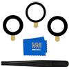 MMOBIEL Lente in Vetro per Fotocamera Posteriore Compatibile con iPhone 12 Pro Max 2020 Vetro Fotocamera con Doppio Lato Adesivo Pinze e Panno Incluso - Nero