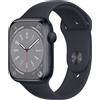 Apple Watch Series 8 Alluminio 45 mm (2022) | GPS | Mezzanotte | Cinturino Sport Mezzanotte S/M