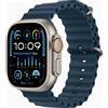 Apple Watch Ultra 2 (2023) | GPS + Cellular | argento | Cinturino Ocean blu