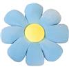 YILANLAN Cuscino di fiori Tappetino in peluche Sedia da ufficio tatami flower mat Cuscino decorativo (35 cm, Blue)