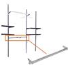 TOT ELECTRIC Kit fai da te arredo per negozio modulare componibile parete attrezzata montante con barra appenderia appendiabiti per cremagliera ganci per blister reggi mensola (Barra Appenderia Dritta 120cm)