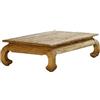 Ambientehome Java Exclusiv 53014 Opium Tavolo Purus Colore Teak Riciclato, Circa 70 x 100 x 38 cm