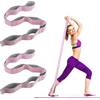 Amabro 2 cinghie elastiche flessibili per yoga, con 8 passanti numerati, per esercizi di stretching, pilates, danza, ginnastica, assistenza per bambini, attrezzatura sportiva (rosa)