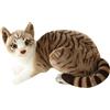Surakey Gatto di peluche vero, simulazione di capelli corti carino bambola gatto siamese realistico gatto peluche arancione tabby gatto peluche gatto peluche peluche peluche giocattolo per bambini donne