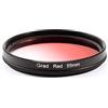 Ruilogod UV Ultra-Violet da 55mm Graduato Red Filter Lens Protector Protector Protector per DSLR