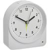 TFA Dostmann Sveglia analogica 60.1041.02 senza ticchettio con movimento Sweep, con retroilluminazione/sensore di luce, sveglia da viaggio e orologio da tavolo, con lancetta dei secondi, orologio al