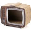 Leopet Cuccia tiragraffi in cartone tv color cm 43x23x35h