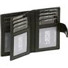 LEAS Portacarte con RFID protezione, Vera Pelle, nero Card-Collection''