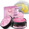 Yargkos 60 toppe rosa sotto gli occhi con 5 pezzi di maschera da viaggio, 30 paia di maschera undereye per occhiaie per il trattamento degli occhi gonfi, cuscinetti in gel di collagene idratanti per gonfiore