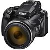 Nikon Coolpix P1000 Fotocamera Bridge, Zoom Ottico 125x, Video 4K/UHD, Bluetooth, Wi-Fi, Nero [Nital card: 4 anni di garanzia]