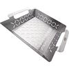 Steuber Premium Line - Cesto per barbecue in acciaio INOX, misura piccola, 27,5 x 22 x 5,5 cm, per griglia, ricambio per ciotole in alluminio