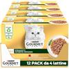 GOURMET Gold Cibo Umido per Gatti Adulti Straccetti con Manzo, Pollo, Pesce dell'Oceano e Salmone 48 Lattine da 85g