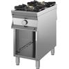 INOX BIM Cucina Passante a N° 2 Fuochi - Lunghezza Cm 40 x Profondità Cm 100 - Alimentazione a Gas