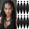 ACUTEBAO Pre-stretched Braiding Hair Professional Easy Crochet Braid Hair 26 Inch 8 Packs Hot Water Setting Soft Synthetic Braiding Hair Extension for Twist Senegalese Crochet Hair (26 inch, 1B)
