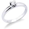 Gioielli di Valenza Anello Solitario Legame 0,15 ct Oro Bianco 18k