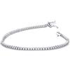 Gioielli di Valenza Bracciale Tennis filo in oro Bianco 18k con Diamanti