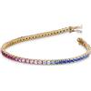 Gioielli di Valenza Bracciale con Zaffiri Rainbow Tennis Uomo Donna