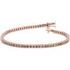 Gioielli di Valenza Bracciale Tennis in oro Rosa 18k con diamanti Brown