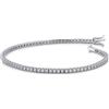 Gioielli di Valenza Bracciale Tennis a griffe in oro Bianco 18k con diamanti