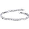 Gioielli di Valenza Bracciale Tennis in oro Bianco 18k con Diamanti, larghezza circa 2.60 mm