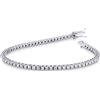 Gioielli di Valenza Bracciale Tennis quadro in oro Bianco 18k con Diamanti da 0,035 ct