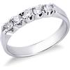 Gioielli di Valenza Anello a 5 pietre in Oro bianco 18k con diamanti ct 0,35