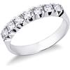 Gioielli di Valenza Anello Veretta a 7 pietre in Oro bianco 18k con Diamanti ct. 0,60