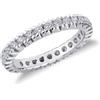 Gioielli di Valenza Anello Eternity a griffe in Oro Bianco 18k con Diamanti da 0,03 ct