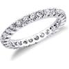 Gioielli di Valenza Anello Eternity in Diamanti e Oro Bianco 18k