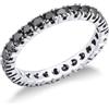 Gioielli di Valenza Eternity in Oro bianco 18k con diamanti neri