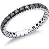 Gioielli di Valenza Eternity a griffe in Oro Bianco 18k e Diamanti neri
