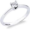 Gioielli di Valenza Anello Solitario 0,25 ct Gioia in Oro Bianco 18k