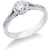 Gioielli di Valenza Anello modello solitario in oro bianco 18k con diamante centrale di 0.30 ct