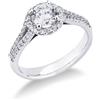 Gioielli di Valenza Anello modello solitario in oro bianco 18k con diamante centrale di 0.70 ct