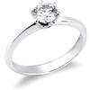 Gioielli di Valenza Solitario griffe a 6 punte in oro bianco 18k con Diamante ct. 0,70