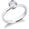 Gioielli di Valenza Solitario a castone in oro bianco 18k con Diamante ct. 0,70