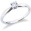 Gioielli di Valenza Anello solitario Prezioso oro bianco 0,25 ct