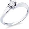 Gioielli di Valenza Solitario Anello Emozione con diamante 0,25 ct oro bianco