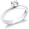 Gioielli di Valenza Solitario modello griffe a 4 punte in oro bianco 18k con Diamante ct. 0,50