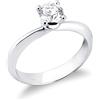 Gioielli di Valenza Anello solitario in oro bianco 18k con diamante da 0,70 ct