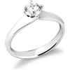 Gioielli di Valenza Solitario a 4 punte in oro bianco 18k con Diamante ct. 0,70
