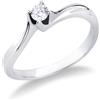 Gioielli di Valenza Anello Solitario Armonia 0,15 ct Oro Bianco
