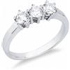 Gioielli di Valenza Anello modello Trilogy in Oro bianco 18k con Diamanti ct. 0,60