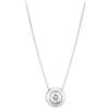 Gioielli di Valenza Collana punto luce cipollina in oro bianco 18k con diamante, ct 0,30