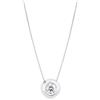 Gioielli di Valenza Collana punto luce cipollina in oro bianco 18k con diamante, ct 0,50