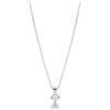 Gioielli di Valenza Collana punto luce in oro bianco 18k con diamante, ct 0,12