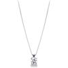 Gioielli di Valenza Collana punto luce in oro bianco 18k con diamante, ct 0,50.