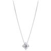 Gioielli di Valenza Collana punto luce rombo in oro bianco 18k con diamante, ct 0,50