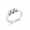 Gioielli di Valenza Anello modello Trilogy in Oro bianco 18k con Diamanti 0,45 ct